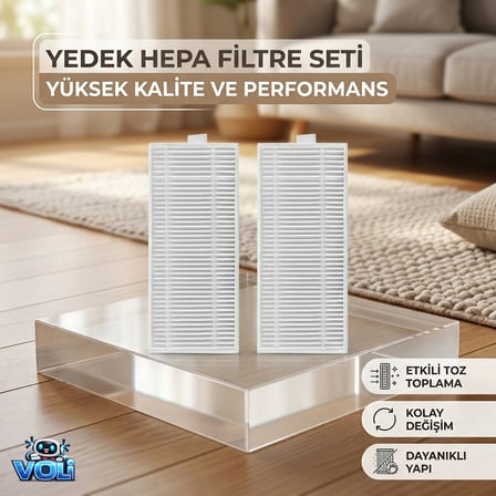 TCL Sweeva 6000 / 6500 modelleri için yedek hepa filtre 4 adet