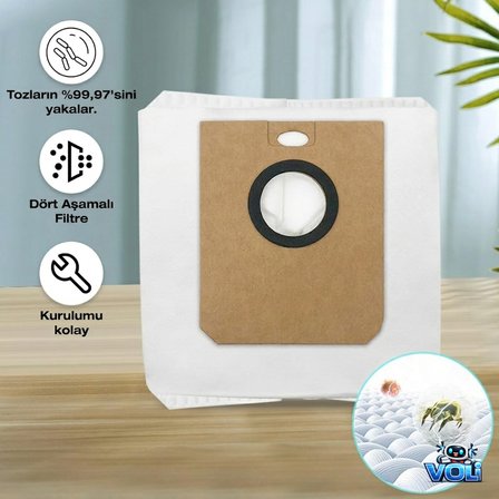 Philips 7000 Serisi 7000/01 7100/01 için Toz Torbası 2 Adet