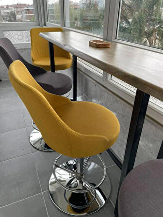 Doğal Ahşap Bar Masası 175x40x100cm