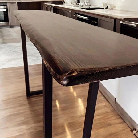 Doğal Ahşap Bar Masası 150x40x100cm