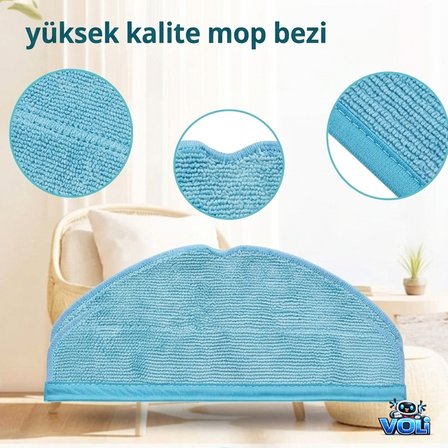 Philips 7000 Serisi 7000/01 7100/01 için Mop Bezi 4 Adet