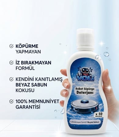 AVANTAJ PAKET Çiçek Bahçesi , Pudra ve Beyaz Sabun Kokulu Robot Süpürge Deterjanı 3 Adet 500 ml Mop Solüsyonu