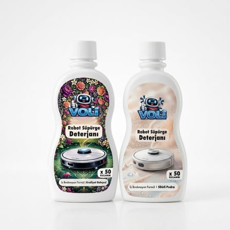 Sihirli Pudra Kokusu ve Kraliyet Bahçesi Çiçek Kokulu 2'li Avantaj Paket Robot Süpürge Deterjanı 2X500 ml