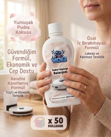 Sihirli Pudra Kokusu ve Kraliyet Bahçesi Çiçek Kokulu 2'li Avantaj Paket Robot Süpürge Deterjanı 2X500 ml
