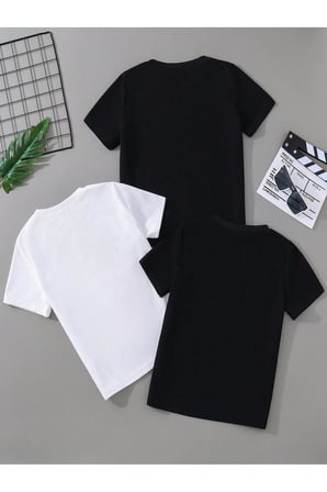 Ünisex Çocuk Hazır 3'lü Paket Tişört
