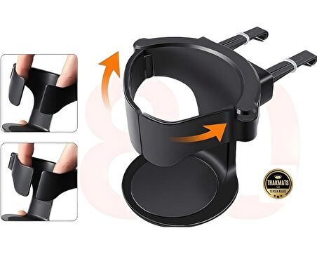 Kia Sportage 2022-2023-2024-2025 Oto Bardak Tutucu Havalandırmalı – Kaymaz Pedli, ABS Gövdeli, Geniş Uyumluluk,İçecek Tutucu, 93x73x86mm