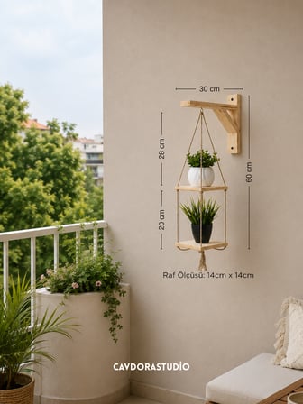2 Katlı Çiçek Askılığı - BARE