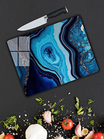 Cam Kesme Tahtası ve Sunum Tablası | 30x40 cm 