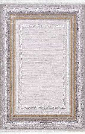 Artemis Halı Barok Antrasit Kiremit Çerçeve Desen Halı