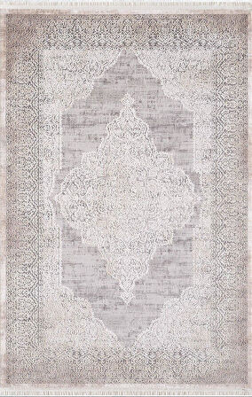 Artemis Halı Barok Bej Gri Kiremit Klasik Desenli Halı