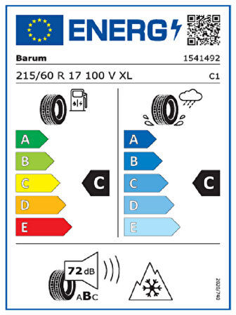 Barum 215/60 R17 100V XL FR POLARİS 6 Oto Kış Lastiği (Üretim Yılı: 2024)