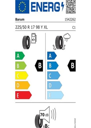 Barum 225/50R17 98Y XL FR BRAVURIS 6 Oto Yaz Lastiği (Üretim Yılı: 2026)