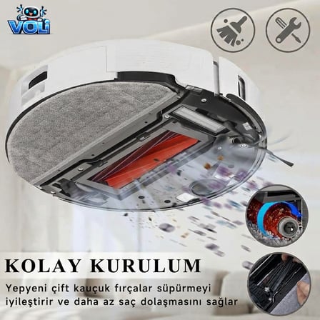 Roborock Q8 Max / Q8 Max Plus (Q8 Max Pro DEĞİL!) için Robot Süpürge Filtre Fırça Seti