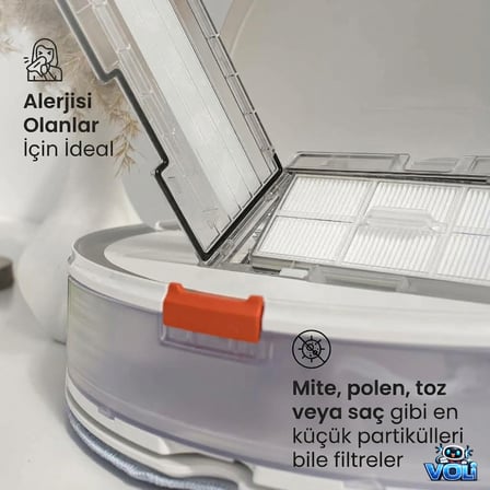 Roborock S8 / S8 Plus / S8 Pro Ultra ( S8 PRO DEĞİL!) için 9 Parça Yedek Fırça Hepa Filtre Mop Seti