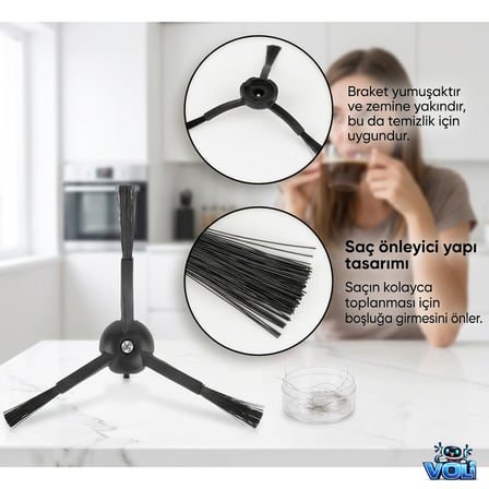 Roborock S8 / S8 Plus / S8 Pro Ultra ( S8 PRO DEĞİL!) için 9 Parça Yedek Fırça Hepa Filtre Mop Seti