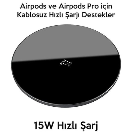 BASEUS Simple 15W Upgraded Version Wireless Kablosuz Şarj Cihazı-(5775)