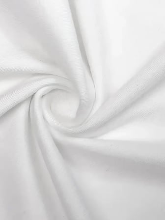 Baskılı Oversize Bisiklet Yaka T-shirt - Beyaz