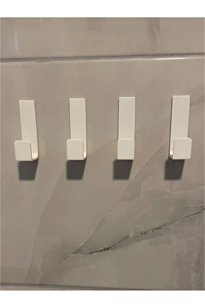 4lü Güçlü Yapışkanlı Askılık Bornoz Askılığı Kapı Arkası Mutfak Banyo Askılığı Havlu Askılık