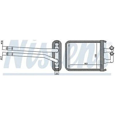 Kia Picanto 1.0 1.1 CRDI 2004 Sonrası Kalorifer Radyatörü Brazing MT AT 183X150 Mm