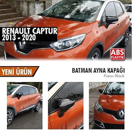 Renault Captur 2013-2017 Batman Yarasa Ayna Kapağı Piano Black ABS Plastik