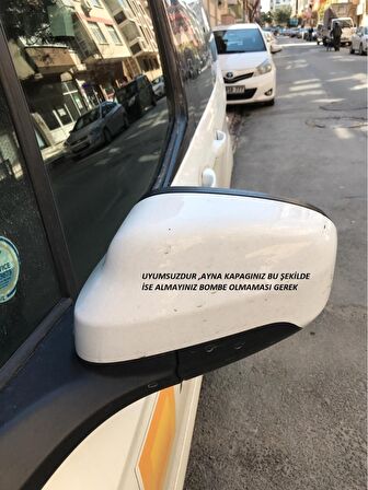 Ford Courier 2014-2017 Batman Yarasa Ayna Kapağı Piano Black ABS Plastik