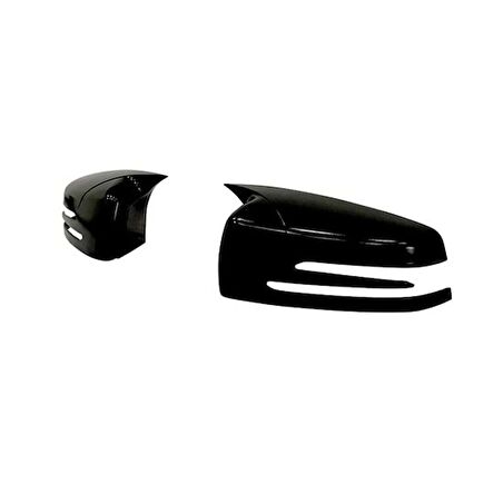 Mercedes Benz W176 2012-2018 Batman Yarasa Ayna Kapağı Piano Black ABS Plastik