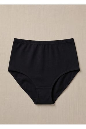 Kadın Siyah Renk 5' li Paket Pamuklu Bato Külot