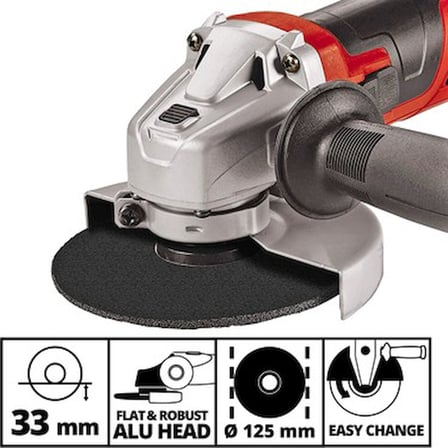 Avuç Taşlama, 125 mm Disk Çapı, Dayanıklı ve Pratik