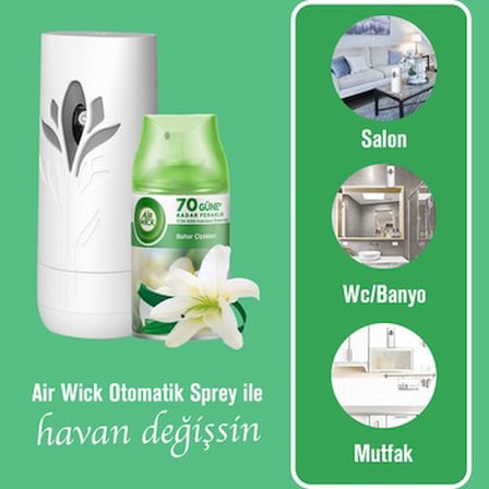250 ml Bahar Çiçekleri Oda Kokusu Yedek 70 Güne Kadar Süren