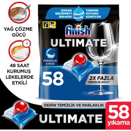 58 Kapsül Bulaşık Makinesi Deterjanı Tableti ile Hızlı Temizlik