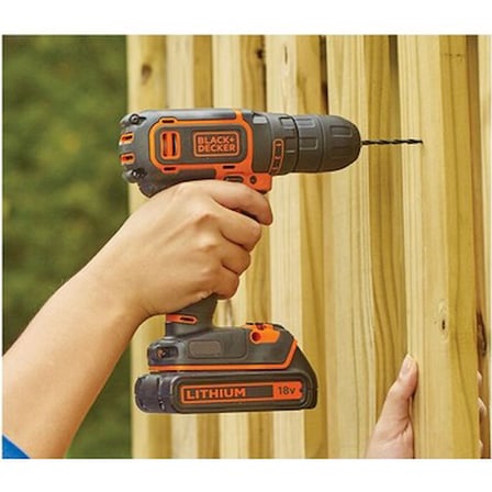 Black & Decker BDCDC18 18V 1.5Ah Li-ion Darbesiz Matkap Kompakt Tasarım ve Yüksek