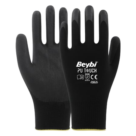 Poliüretan Polyester İş Eldiveni - 12'li Paket