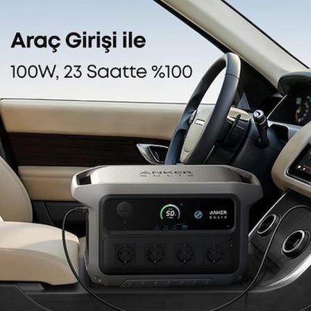 Anker SOLIX C2000 Gen 2 Taşınabilir Güç Kaynağı - 2.048 Wh - 4.000W Tepe Gücü - 4kWh'ye