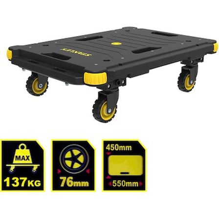 137KG Taşıma Kapasitesine Sahip 55x45 cm Dört Tekerli Taşıma Arabası