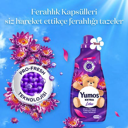 1440 ml Lotus Aromalı Extra Yumuşatıcı ile 60 Yıkama