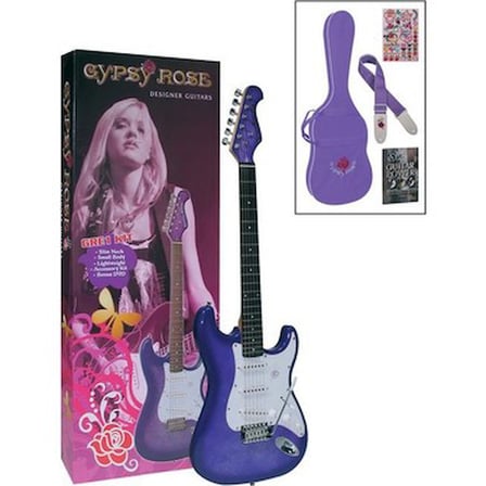 Elektro Gitar Seti ile Kılıf, Askı ve Eğitici Dvd