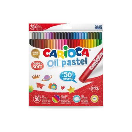 Parlak Renkli Yağlı Pastel Boya Kalemi, 50'li Set ile Yüksek Kapama