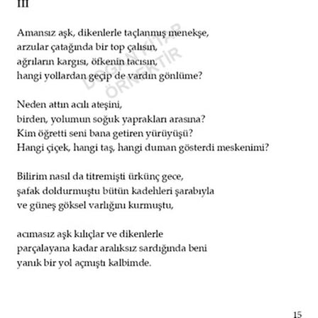 120 Sayfalık Aşk Temalı Şiir Koleksiyonu