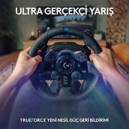 Logitech G G923 PS5, PS4 ve PC ile Uyumlu Yarış Direksiyonu ve Pedalları -