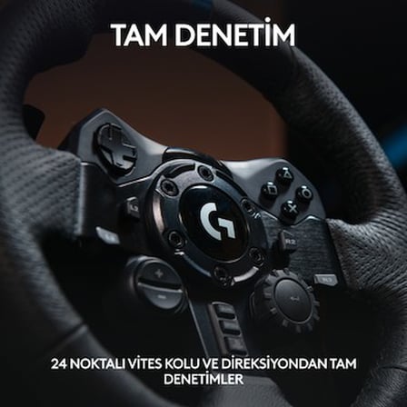 Logitech G G923 PS5, PS4 ve PC ile Uyumlu Yarış Direksiyonu ve Pedalları -