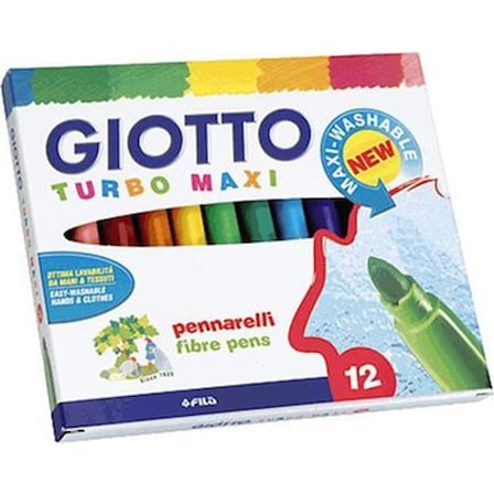 12'li Keçeli Kalem Seti, Turbo Maxi, Renkli