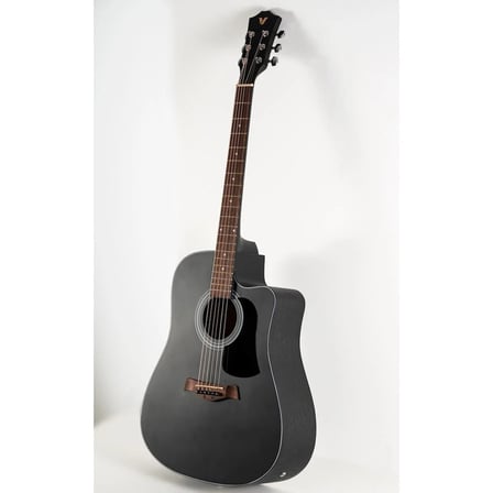 Elektro Akustik Gitar, 650 mm Uzunlukta ve Siyah Renkli Tasarım