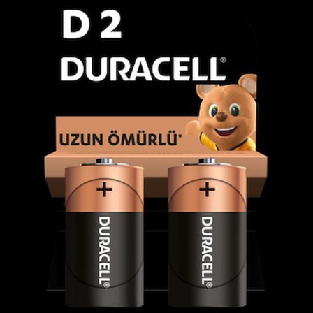 1.5V D Pil, 2'li Paket, Uzun Süreli Enerji
