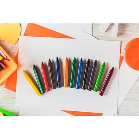 12'li Jumbo Üçgen Mum Pastel Boya Seti