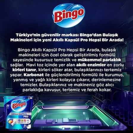 36 Adet Akıllı Kapsül Pro Bulaşık Deterjanı Tableti