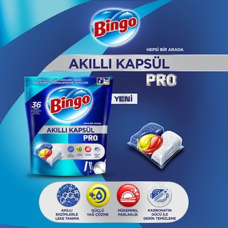 36 Adet Akıllı Kapsül Pro Bulaşık Deterjanı Tableti
