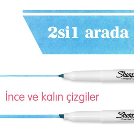 Kesik uçlu Fosforlu Kalem Seti 12'li Karışık Renklerle
