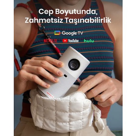 Anker Nebula Capsule Air Dünyanın En Küçük Google Tv Projeksiyon Cihazı - Beyaz -