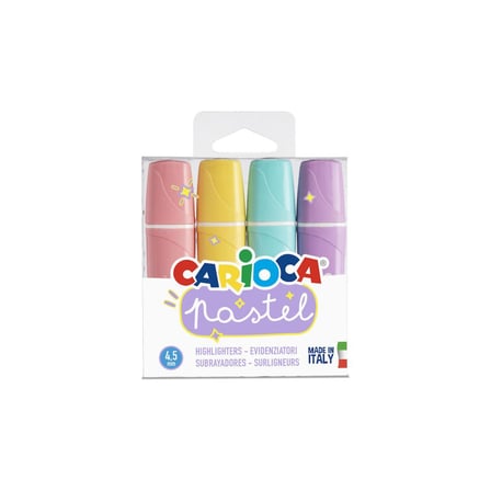 Pastel Renk Fosforlu İşaret Kalemi, 4 Renkli Set