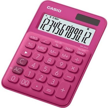 Casio MS-20UC-RD 12 Hane Koyu Pembe Masa Üstü Hesap